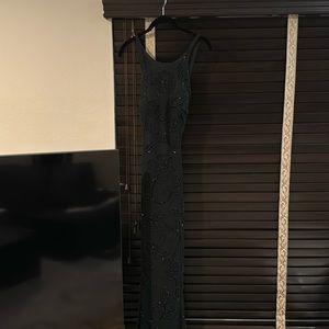 Lillie Rubin Evening Gown Maxie Dress Black Size 8